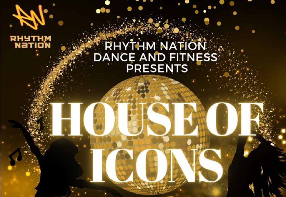 House of Icons logo with a gold background and glitter ball